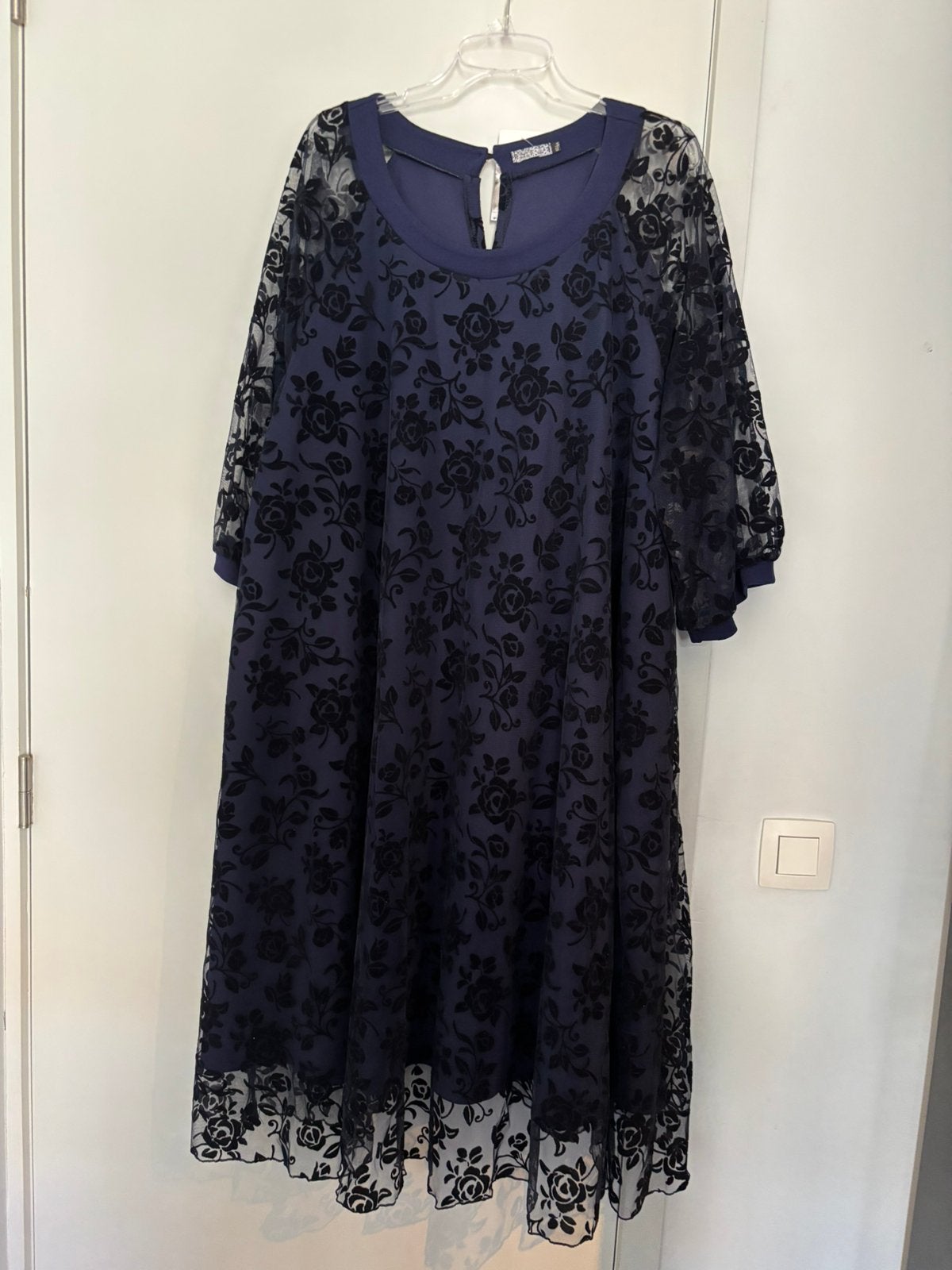 Robe bleue, xl-xxl, Enlèvement ou Envoi, Comme neuf, Noir, Robe