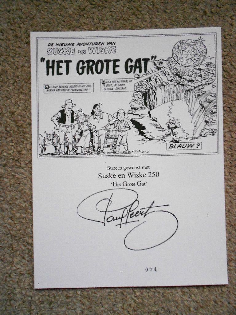 Suske en Wiske - Het Grote Gat + bijlagen - nr 074 - sc 1996, Neuf, Enlèvement ou Envoi, Willy Vandersteen, Une BD