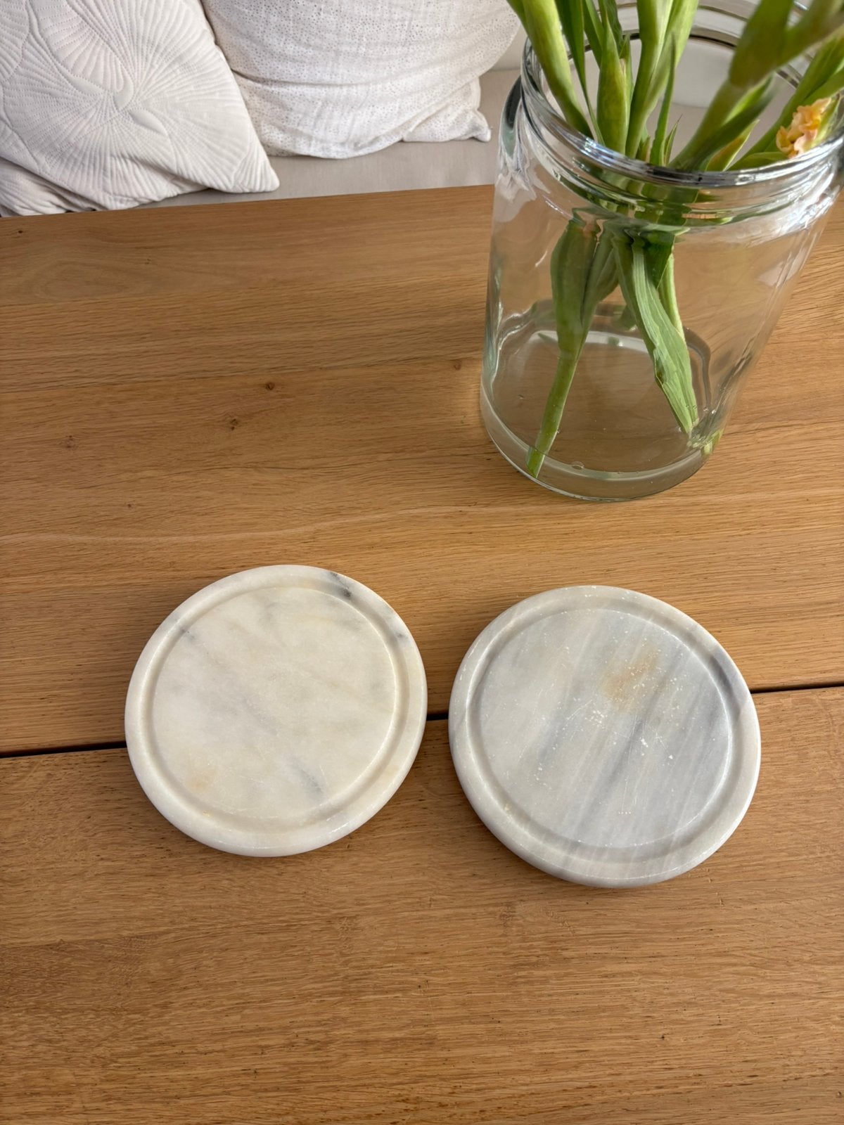 Marmeren (look) onderzetters vintage, Ophalen of Verzenden, Zo goed als nieuw