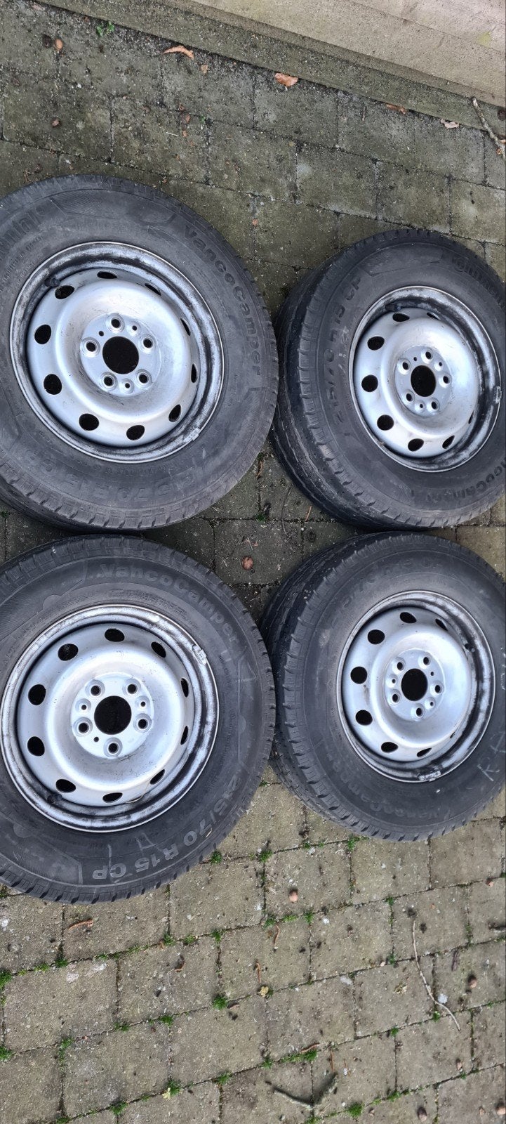 4x Fiat ducato camper velgen + 215/70 R15 CP 109R, 15 inch, Velg(en), Zomerbanden, Ophalen