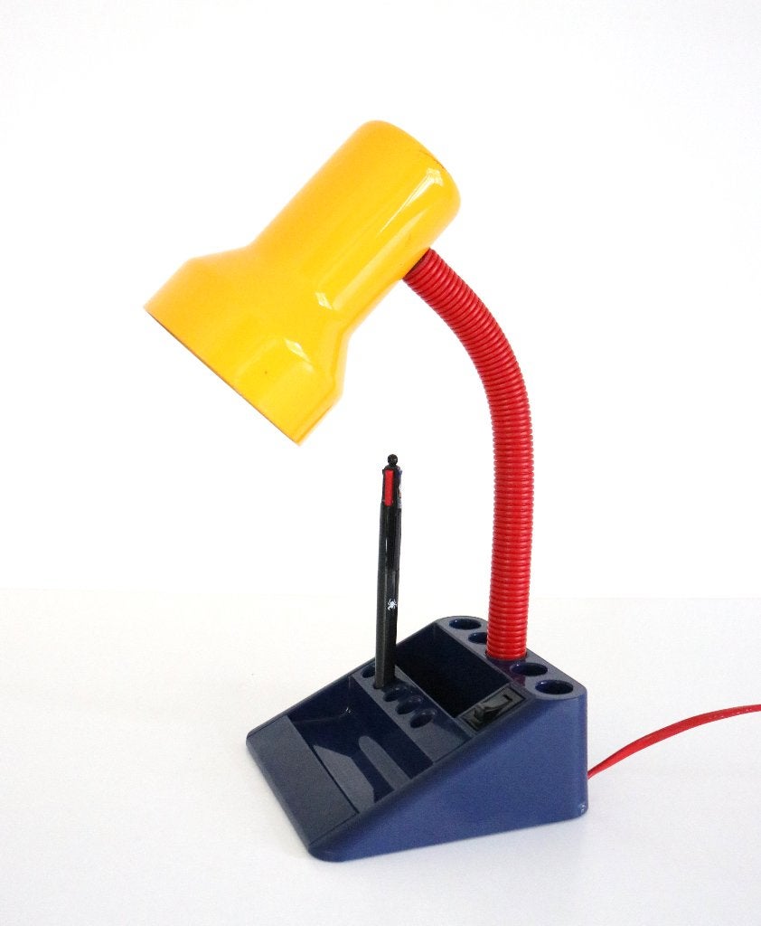 Vintage lamp - Bureaulamp - Desk organizer, Enlèvement ou Envoi, Comme neuf, Lampe