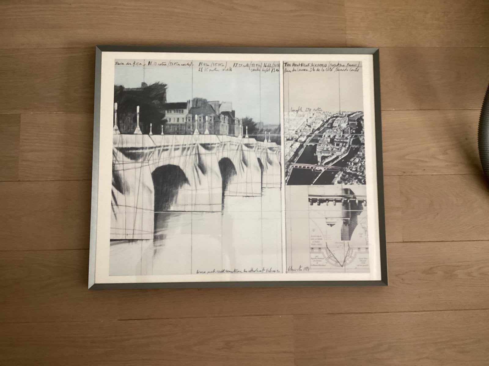 Christo - Pont Neuf Wrapped, Antiek en Kunst, Ophalen, Overige typen, Lithografie, Achter glas