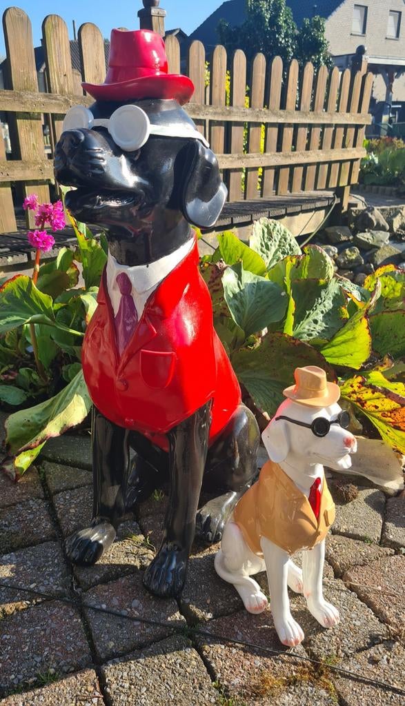 Polyester honden  beelden,  groot en klein, Ophalen, Nieuw, Kunststof, Dierenbeeld
