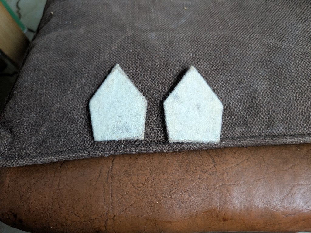 1 4 lanciers kraagspiegels, Collections, Objets militaires | Général, Enlèvement ou Envoi, Armée de terre, Emblème ou Badge