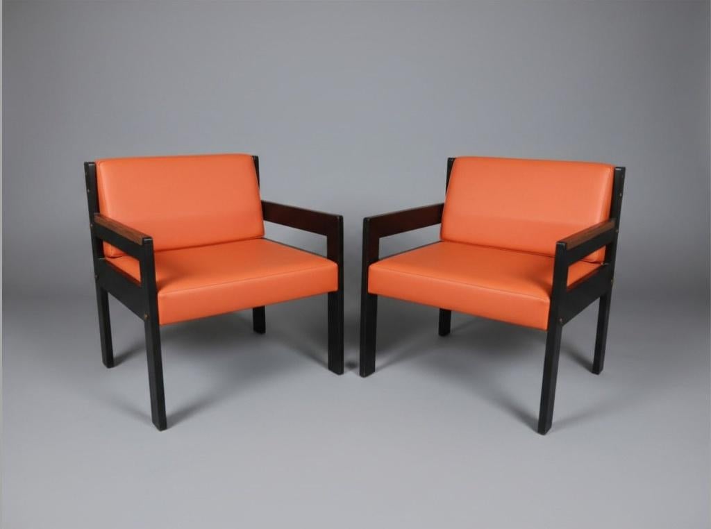 Vintage lounge stoelen - Trix Antwerpen, Moins de 75 cm, Geen, Vintage, Enlèvement