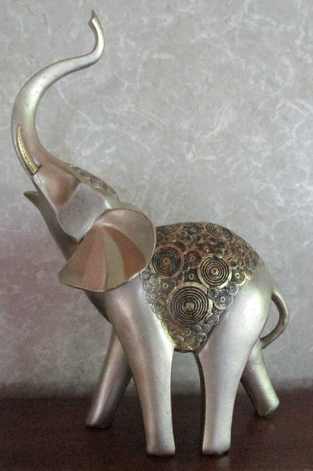 Beeld Gouden Olifant (Feng Shui - geluksbrenger), Ophalen of Verzenden, Zo goed als nieuw, Dier