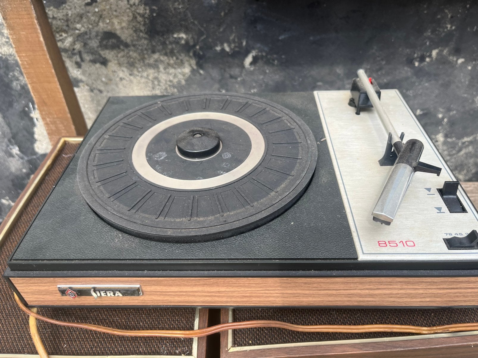 Vintage platenspeler Siera - werkt momenteel niet meer, Audio, Tv en Foto, Platenspelers, Ophalen, Gebruikt, Platenspeler