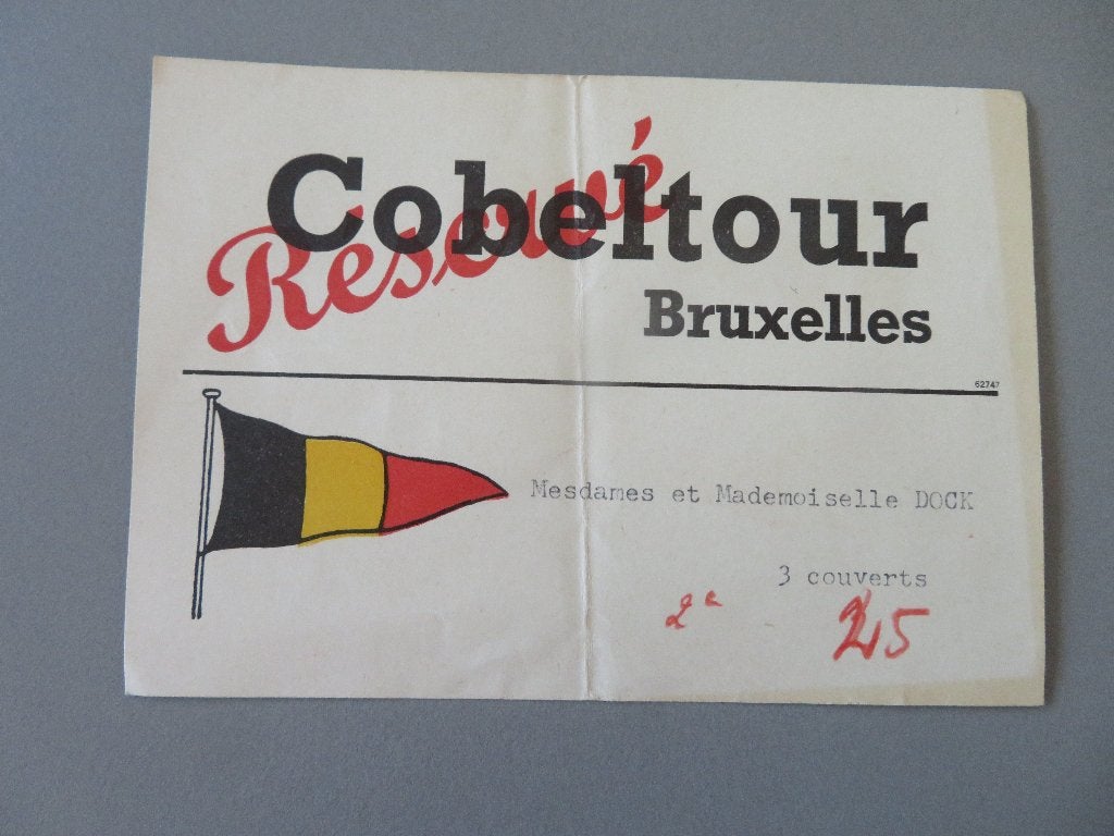 reisbureau Cobeltour Bruxelles document 3 couverts Train ..., Collections, Envoi, Comme neuf, Train, Carte ou Gravure