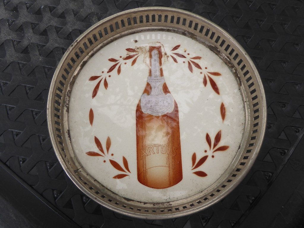 artois,stella Artois ancien s/verre faience année 30, Enlèvement ou Envoi, Utilisé, Autres types, Stella Artois