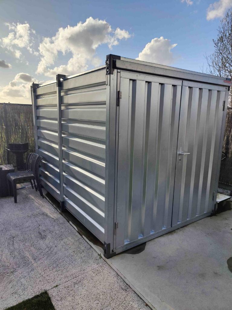Demontabele opslag container, Tuin en Terras, Ophalen, 200 tot 400 cm, Tuinhuis, Zo goed als nieuw