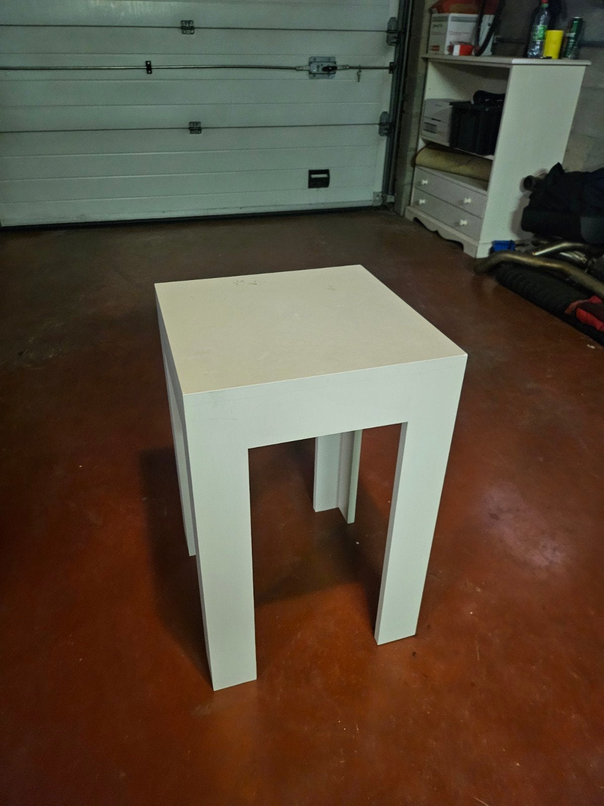 Houten bijzettafeltje, Ophalen, Gebruikt, Vierkant, Hout