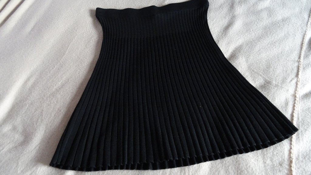 JUPE « ESPRIT » EN JERSEY NOIR, Taille 42/44 (L), Enlèvement ou Envoi, Comme neuf, Longueur genou