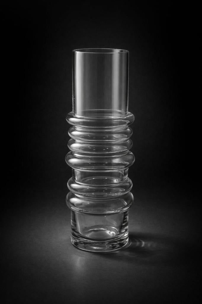 Vase cylindre  en verre transparent J-Line, Enlèvement