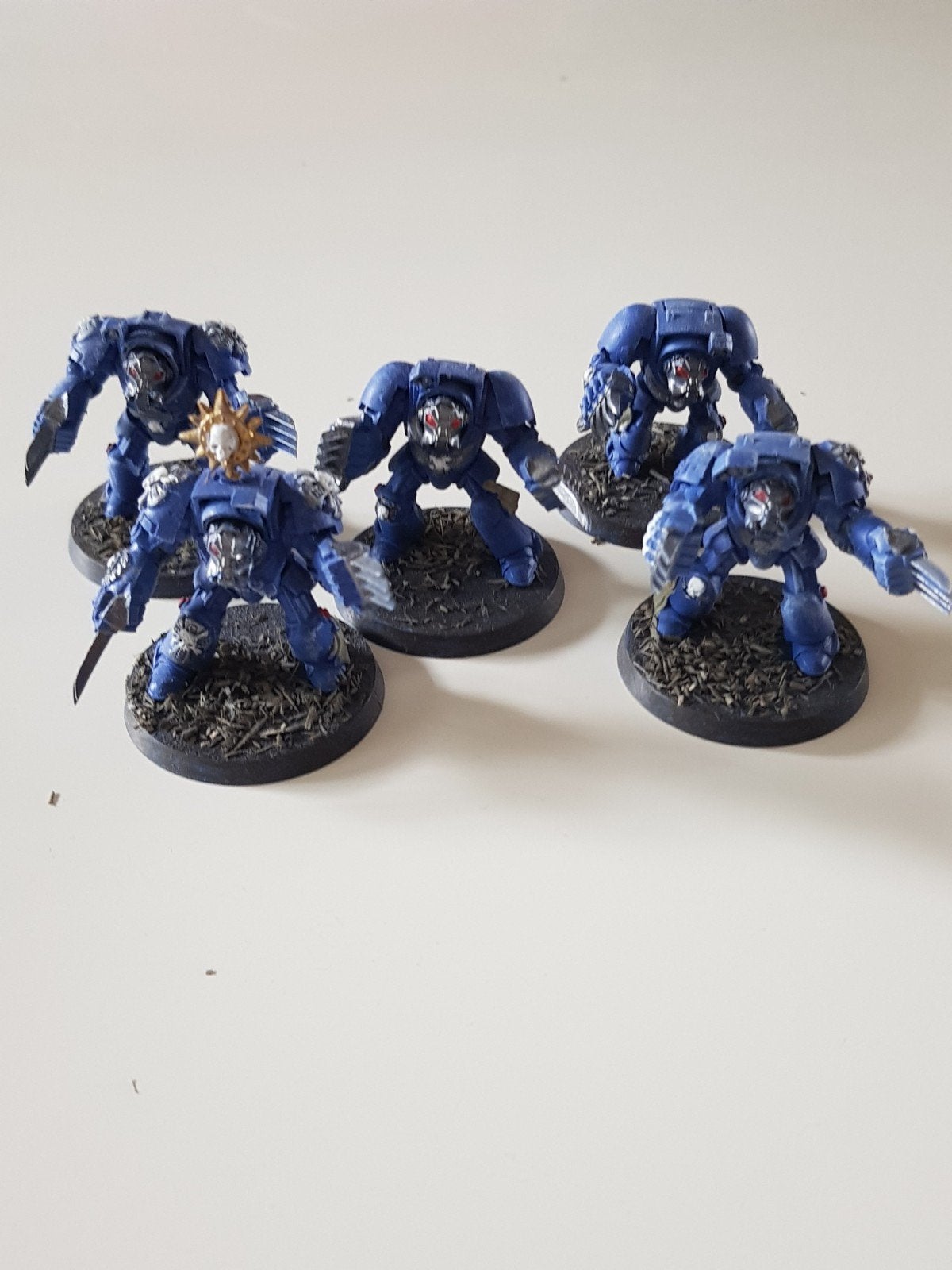40 000 Space Marines, escouade d'assaut Terminator, 5 modèle, Hobby & Loisirs créatifs, Wargaming, Utilisé, Warhammer, Peint, Enlèvement ou Envoi