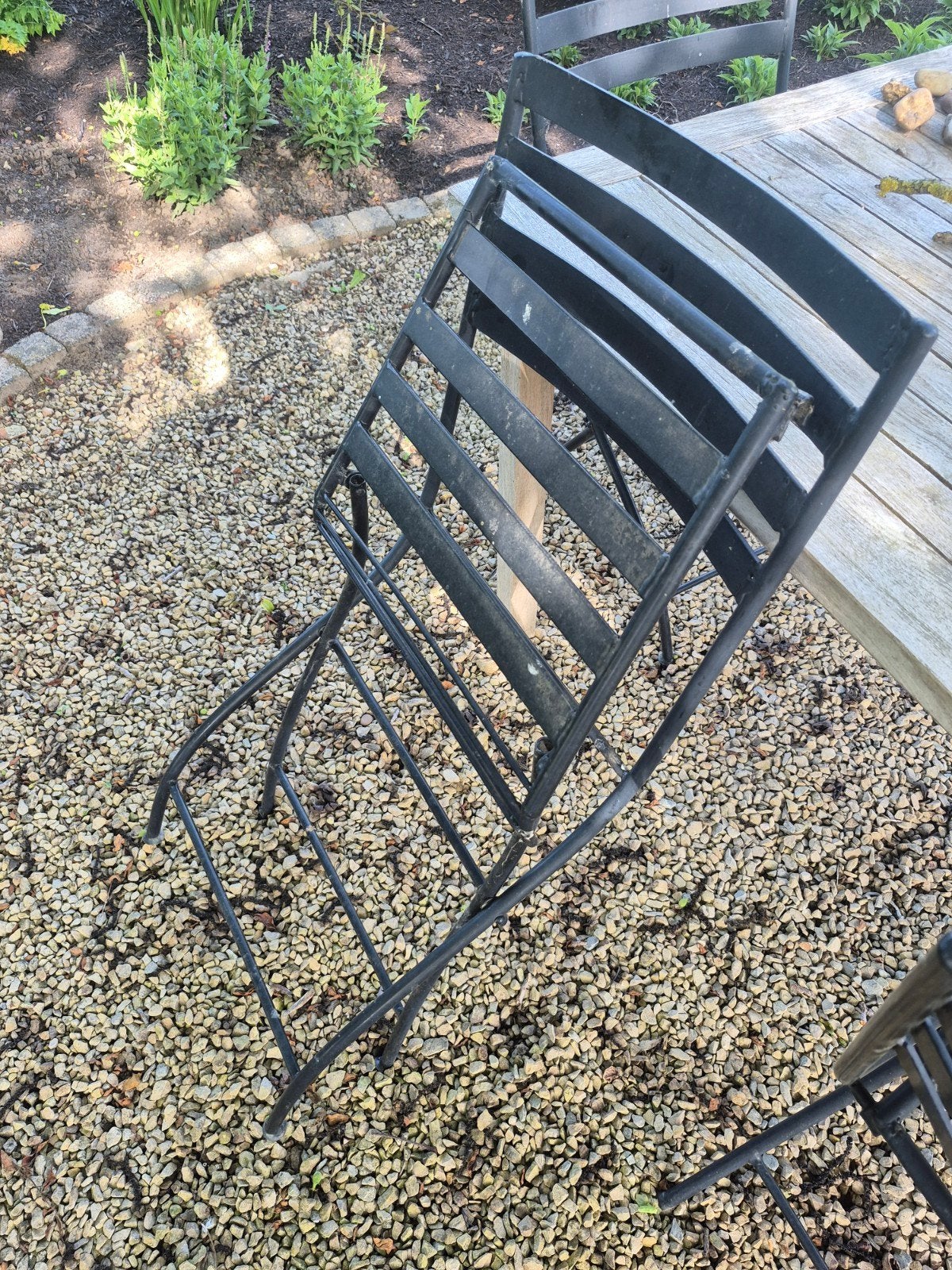 plooibare tuinstoelen, Ophalen