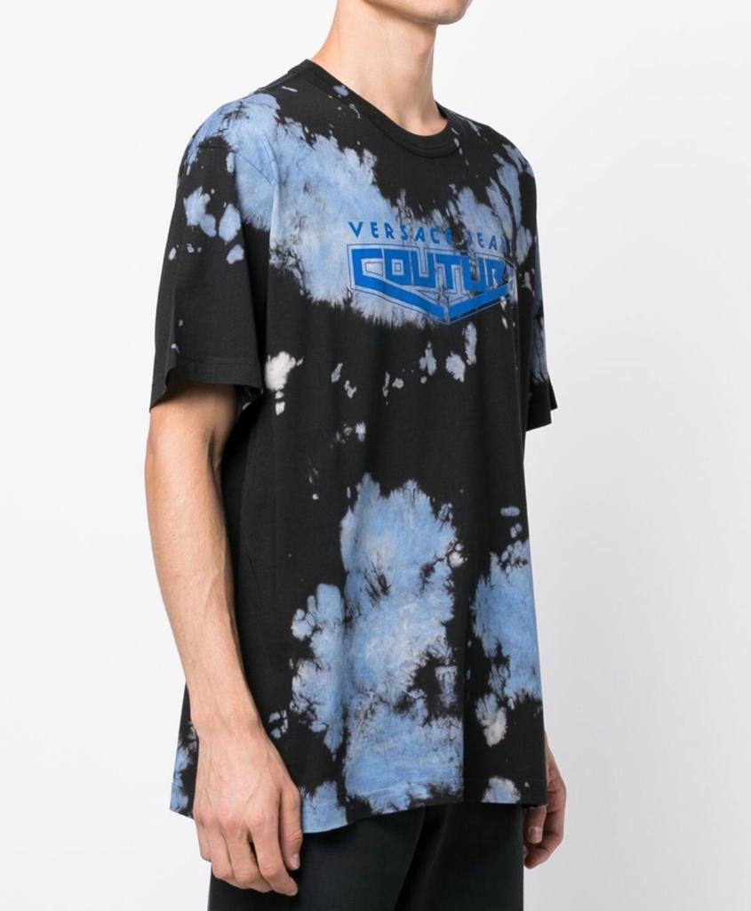 Versace Jeans Couture Tie-Dye Crewneck T-Shirt NIEUW 300$, Ophalen of Verzenden, Nieuw, Maat 46 (S) of kleiner, Zwart