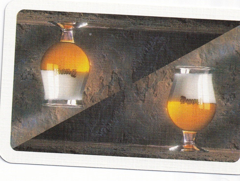 B 92 / S K DUVEL WITTE RAND 2 GLAZEN, Verzamelen, Ophalen of Verzenden, Nieuw, Speelkaart(en)