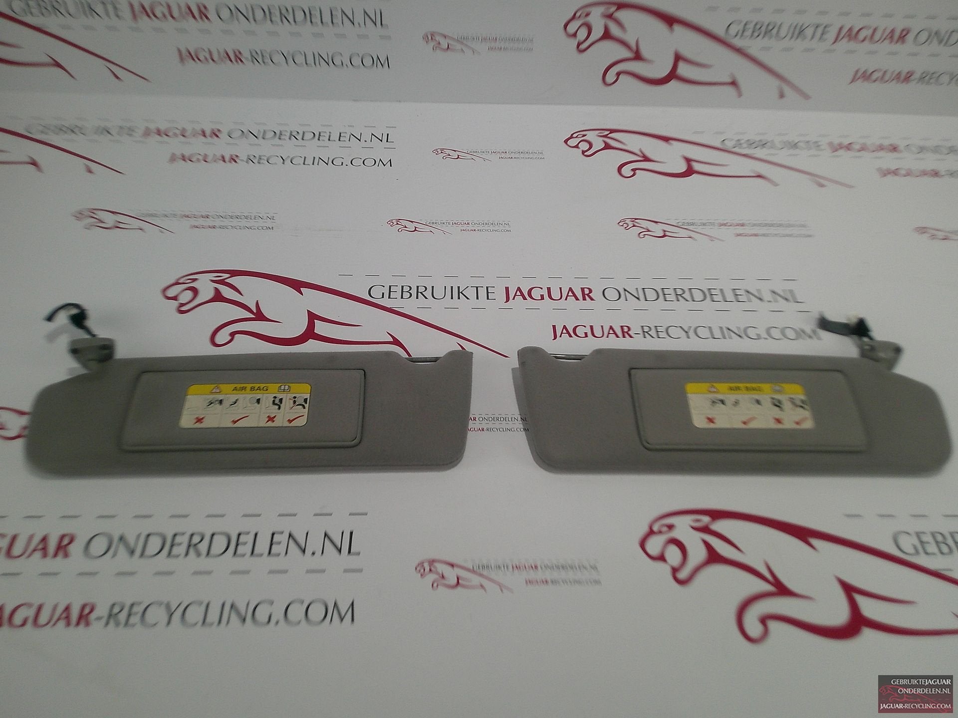Zonnekleppen set grijs Jaguar XJ X300 / X308, Autos : Pièces & Accessoires, -, Origine de la pièce connue, Utilisé, Jaguar