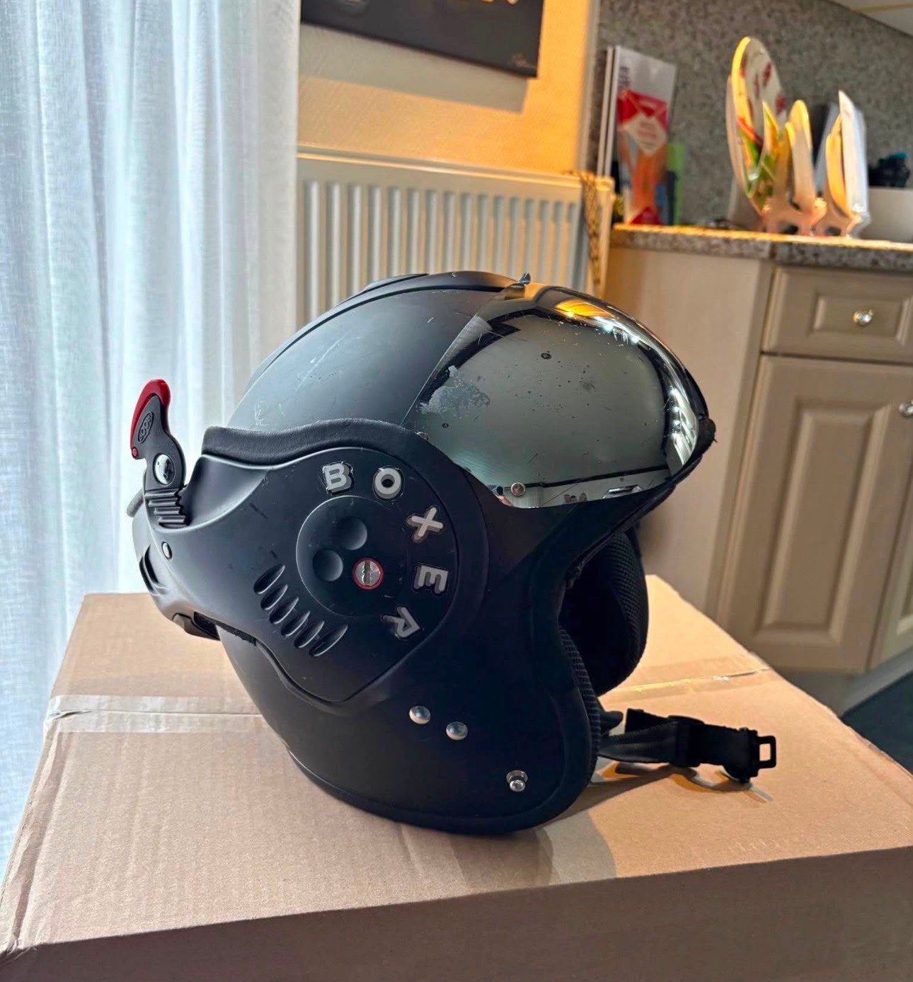 Boxer helm v8, Motoren, Kleding | Motorhelmen, Ophalen of Verzenden, M