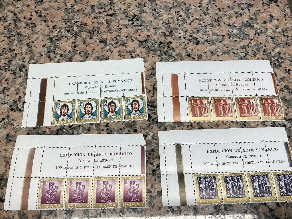 Lot van 4 keer 4 Spaanse postzegels Postfris 1961 Arte, Ophalen of Verzenden, Postfris