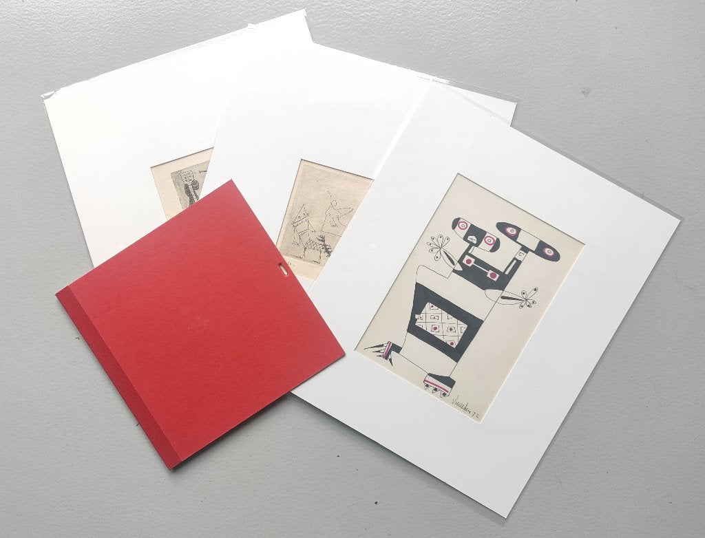 ANDRE VEREECKEN (Belge)/UNDESSIN + 2 GRAVURES (1972)., Enlèvement