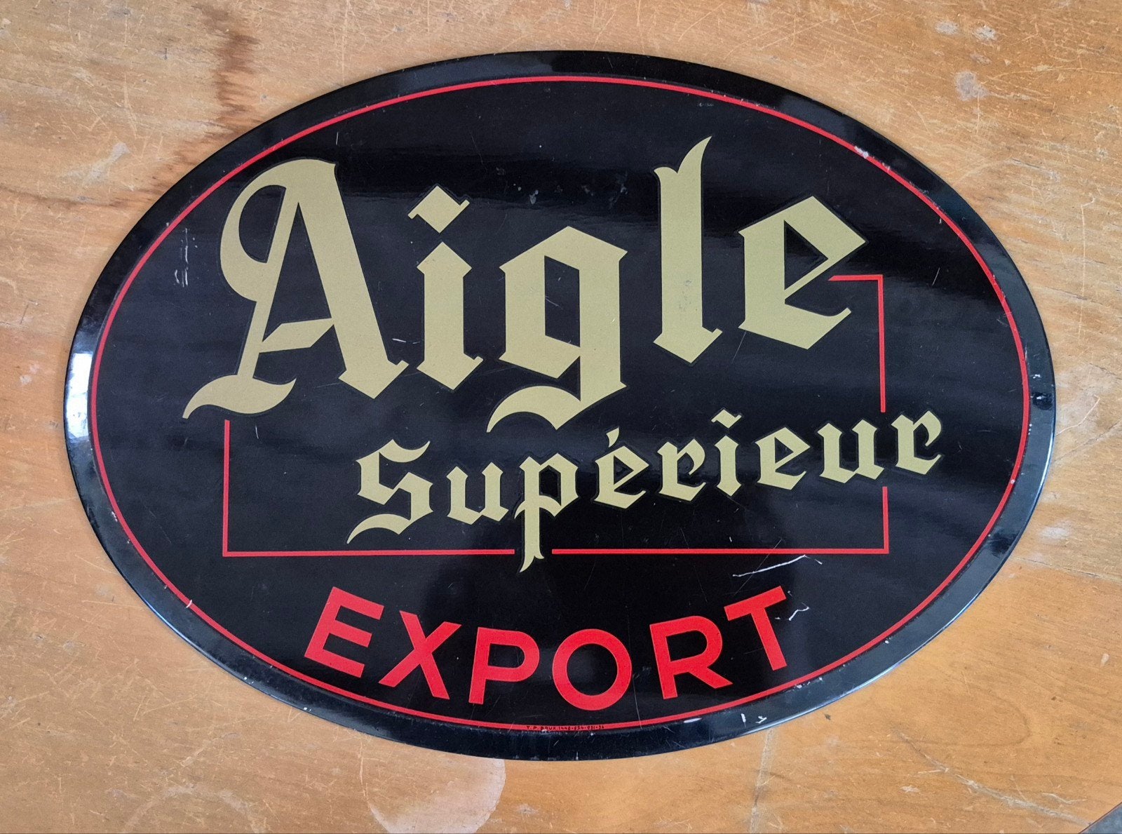 Glacoide reclamebord Aigle superieur 1956, Verzamelen, Ophalen of Verzenden, Gebruikt, Reclamebord