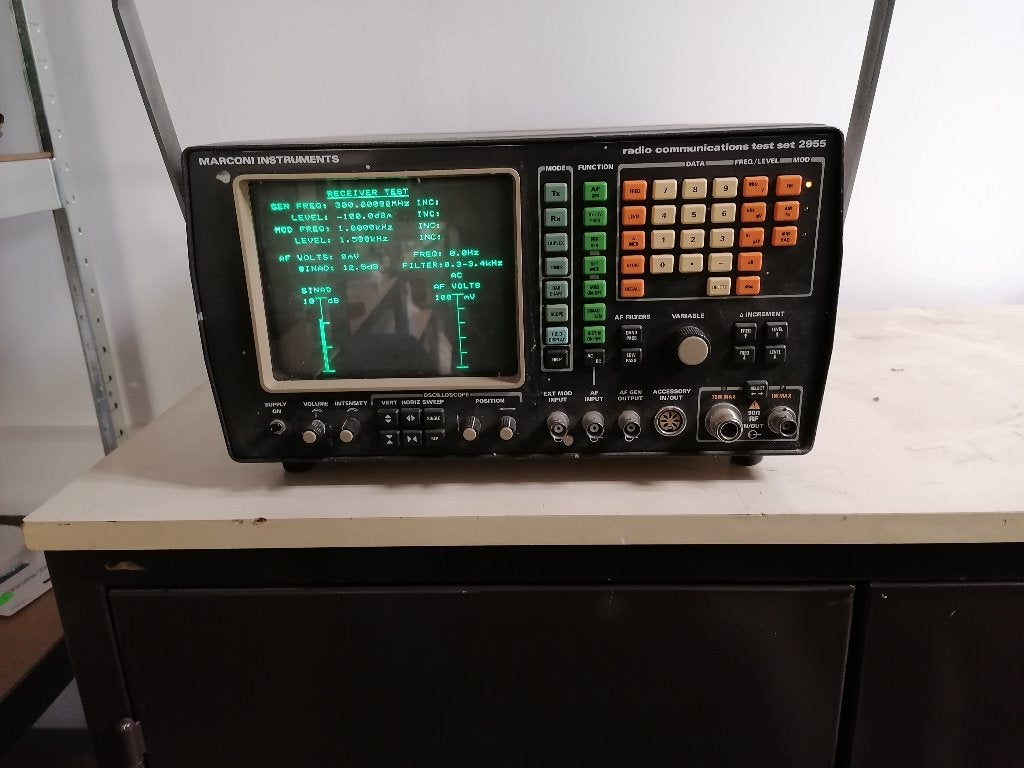Marconi, radio communication radio testset 2955, Doe-het-zelf en Bouw, Meetapparatuur, Ophalen of Verzenden, Gebruikt, Overige meters