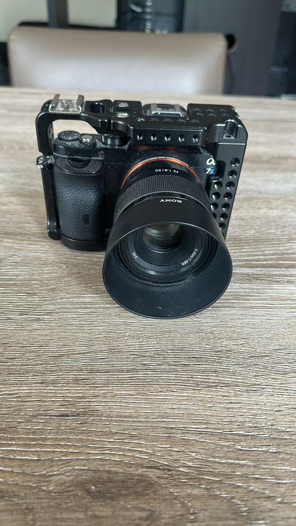 Sony A7S (1e generatie) + 50mm lens + cage (MOVCAM), Ophalen, Sony