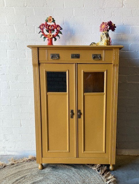 Antiek vintage meidenkast,servieskast restyled, Ophalen of Verzenden, Gebruikt