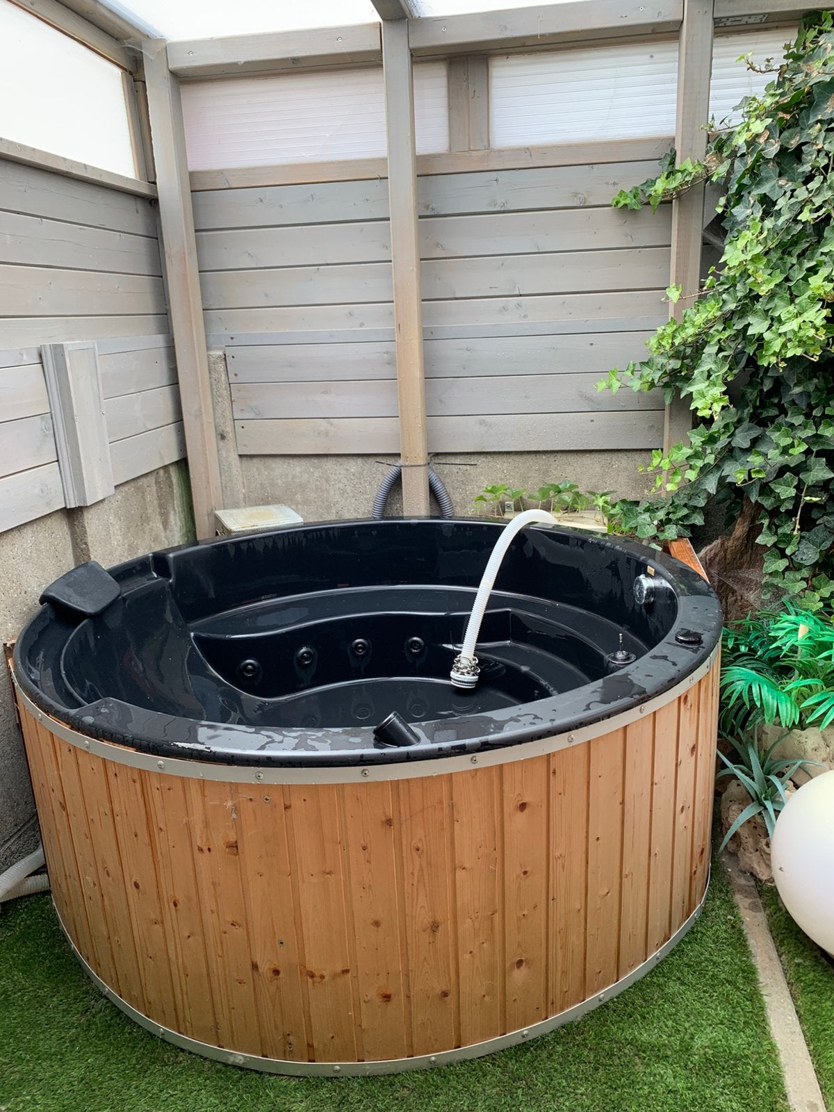 Jacuzzi met alle toebehoren, Jardin & Terrasse, Bains à remous et Spas, Couverture, Encastré, Enlèvement, Utilisé