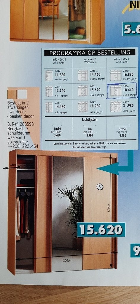 armoire de toilette, 200 cm ou plus, Enlèvement, Utilisé, Avec porte(s)