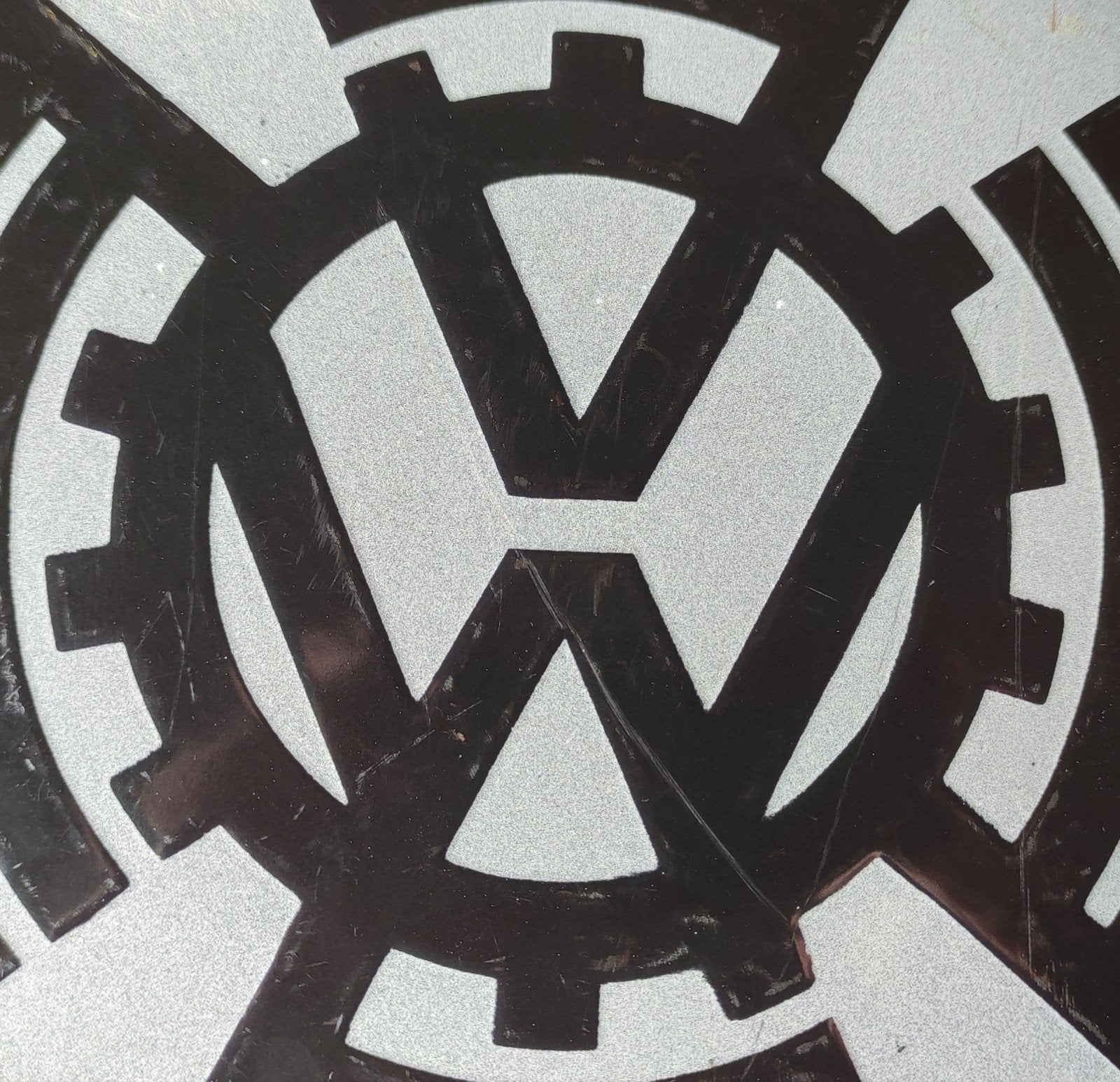 plaque émaillée volkwagen, Enlèvement, Utilisé, Panneau publicitaire
