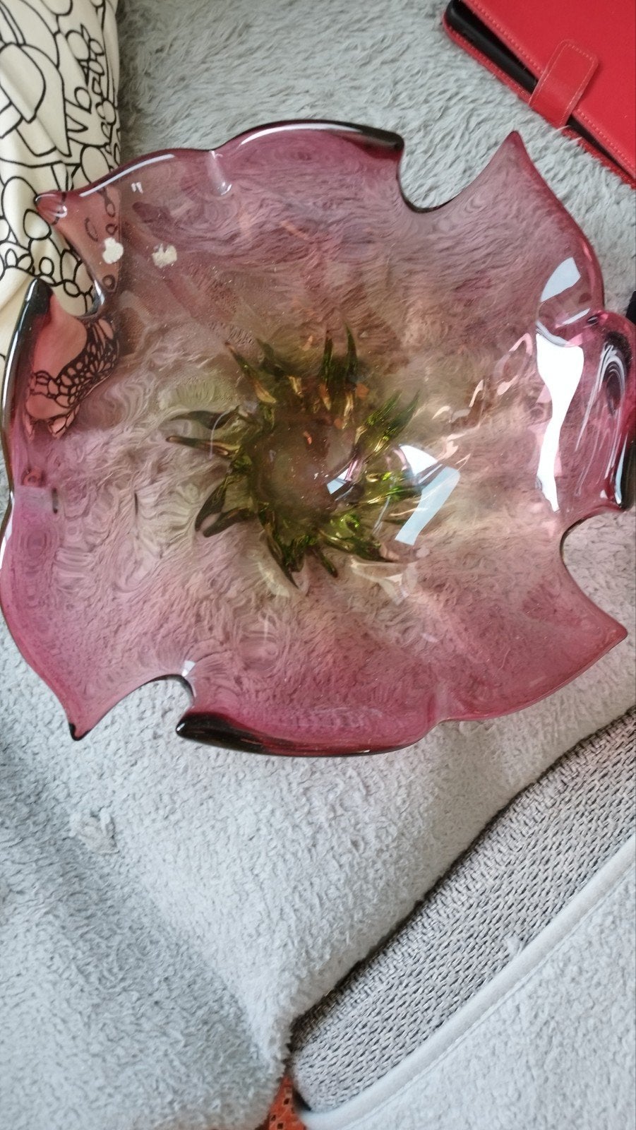 Vintage roze fruitschaal uit de jaren 70 - Murano-stijl - 15, Ophalen