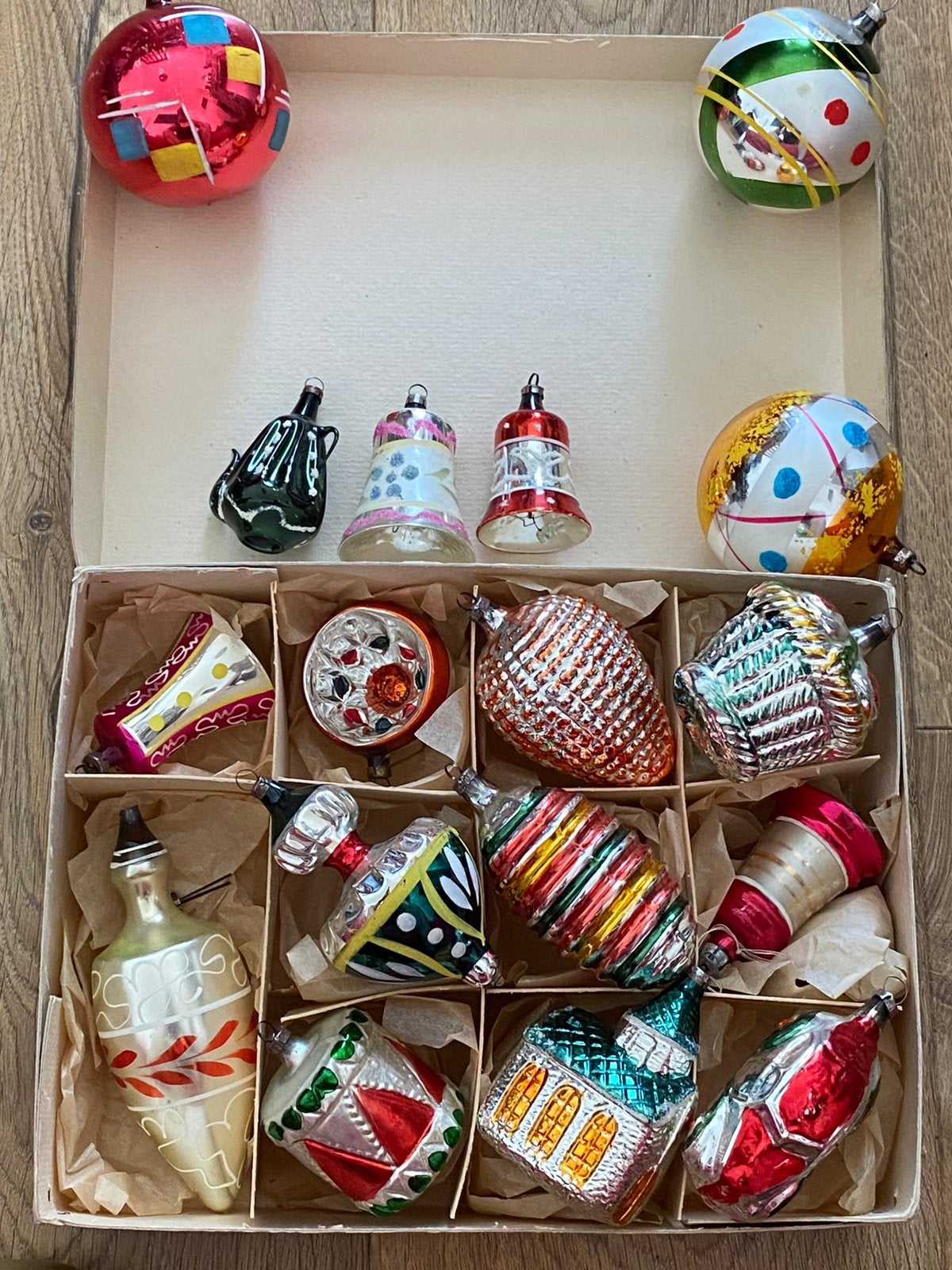 Kerstballen, glas, vintage 17 stuks, Ophalen of Verzenden, Zo goed als nieuw