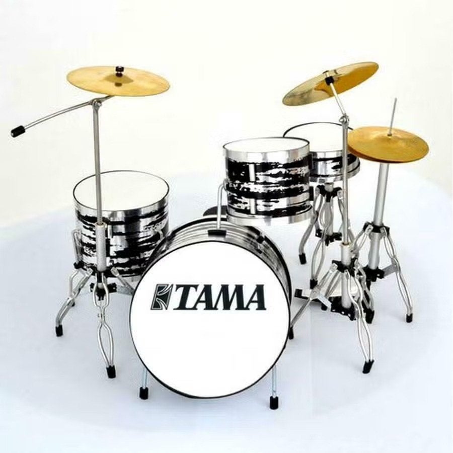 Miniatuur decoratief Tama zwart zilver drumstel, Ophalen of Verzenden, Nieuw