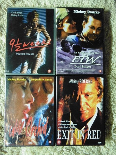 Mickey Rourke DVD Pakket (4 dvds) + Bonus, Cd's en Dvd's, Vanaf 16 jaar, 1980 tot heden, Ophalen of Verzenden, Zo goed als nieuw