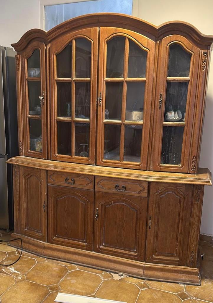 Prachtig dressoir/dressoir van massief eikenhout, Ophalen, Gebruikt, 150 tot 200 cm, Eikenhout