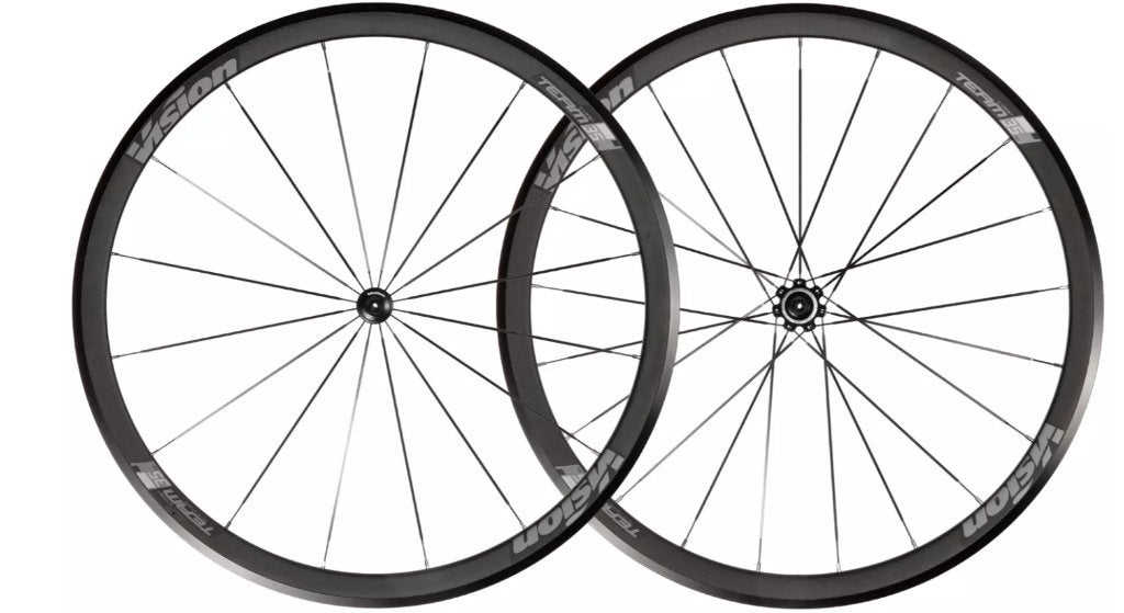 Racefiets wielen, Fietsen en Brommers, Fietsonderdelen, VISION, Zo goed als nieuw, Aluminium, Racefiets