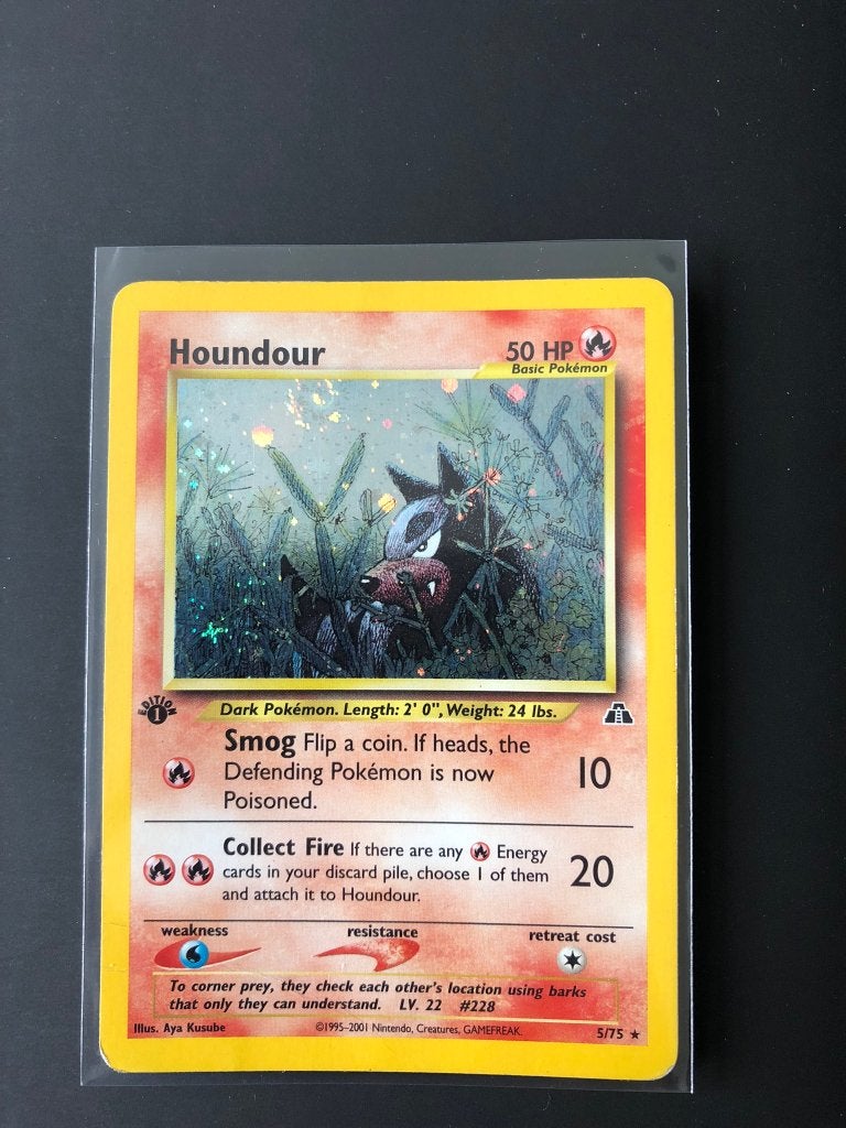 Houndour first edition neo discovery, Ophalen of Verzenden, Nieuw, Losse kaart