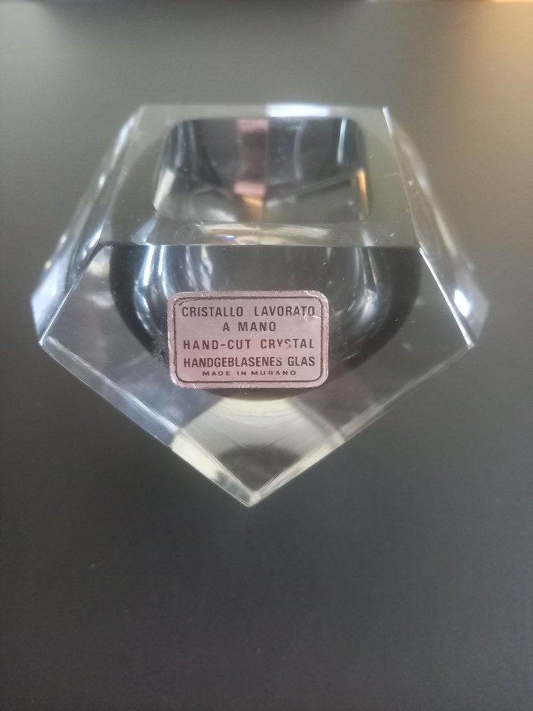 Murano sommerso Flavio Poli diamand cut jarenb60/70, Ophalen of Verzenden