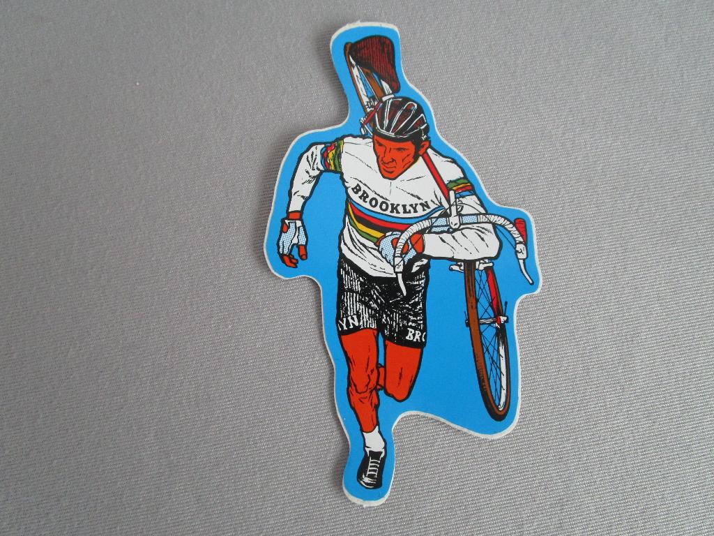 sticker wielrenner brooklyn, Verzamelen, Ophalen, Zo goed als nieuw, Sport