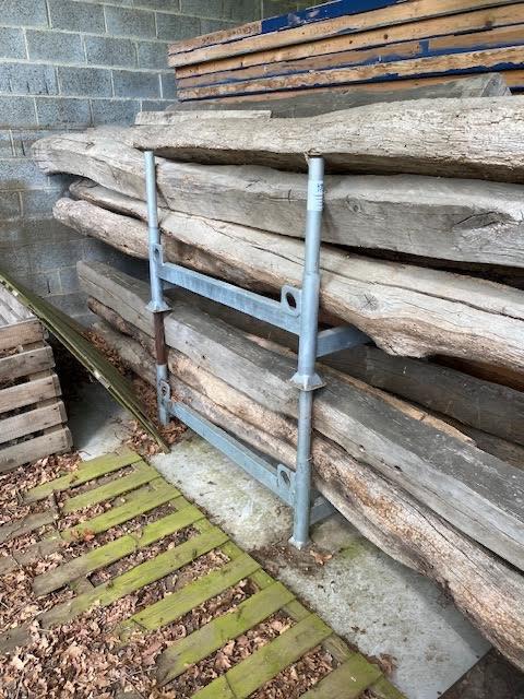 Diverse oude eiken balken, Doe-het-zelf en Bouw, Hout en Planken, Ophalen, Gebruikt, Eiken, Balk