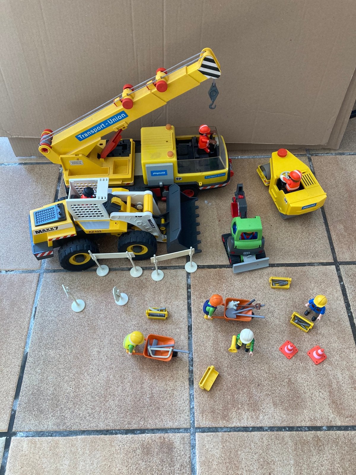 Set van Playmobiel met werkvoertuigen, Kinderen en Baby's, Ophalen, Zo goed als nieuw, Los Playmobil