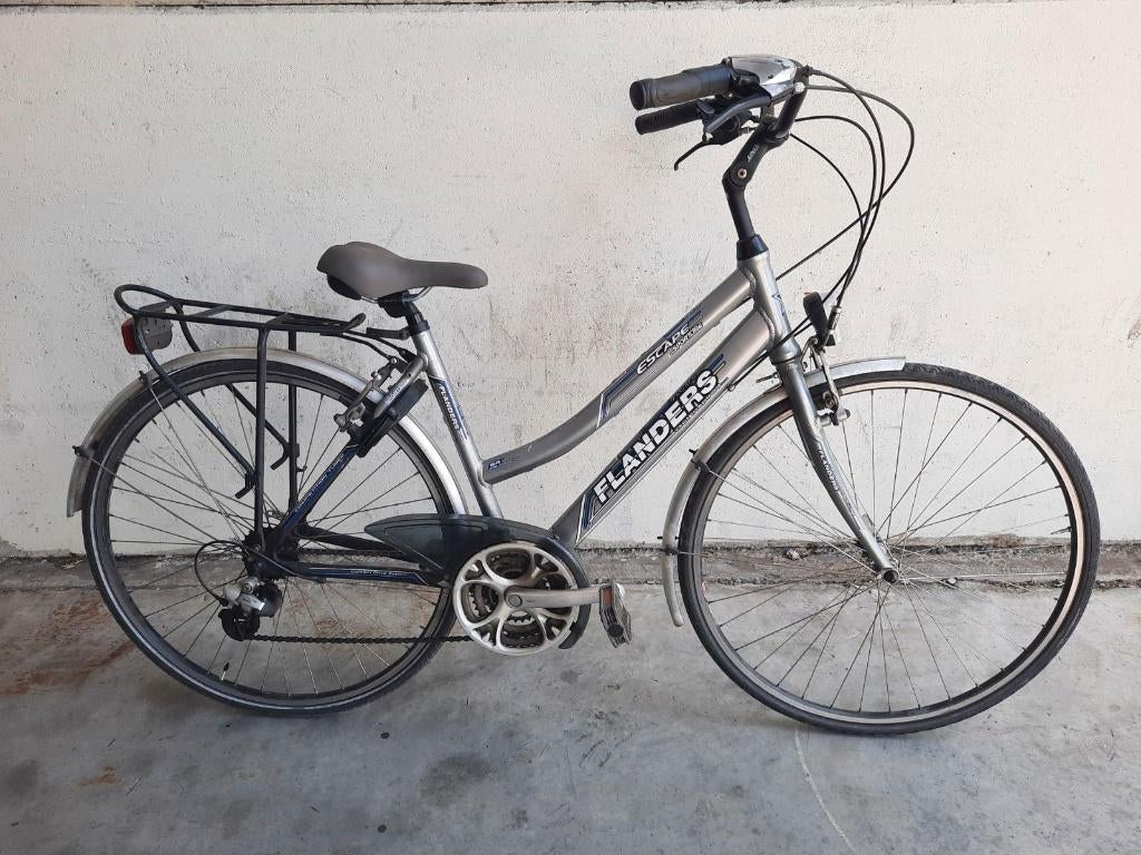 Flanders damesfiets, Fietsen en Brommers, Gebruikt, Velgrem, 47 tot 50 cm, Versnellingen