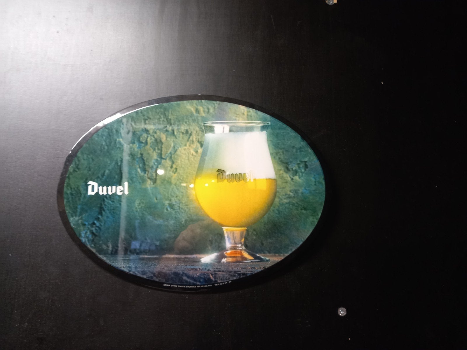 Vintage Duvel reclamebord – ca. 1990, Verzamelen, Ophalen, Gebruikt, Reclamebord