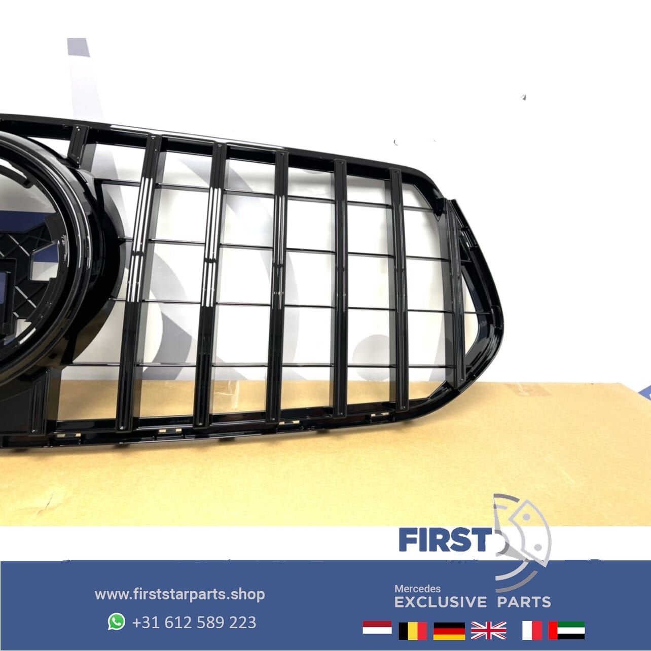 W167 C167 GLE AMG GT GRIL 2019-2022 ZWART/CHROME PANAMERICAN, Gebruikt, -, Ophalen of Verzenden, -