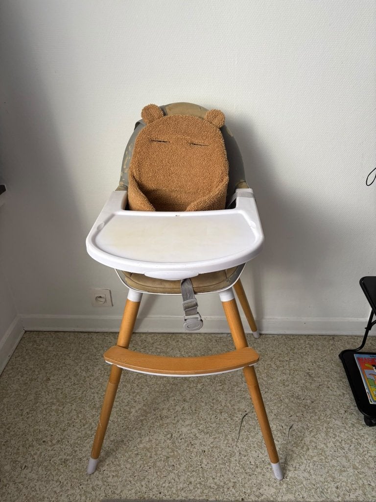 Chaise haute pour bébé avec coussin, Enfants & Bébés, Enlèvement, Utilisé, Plateau amovible