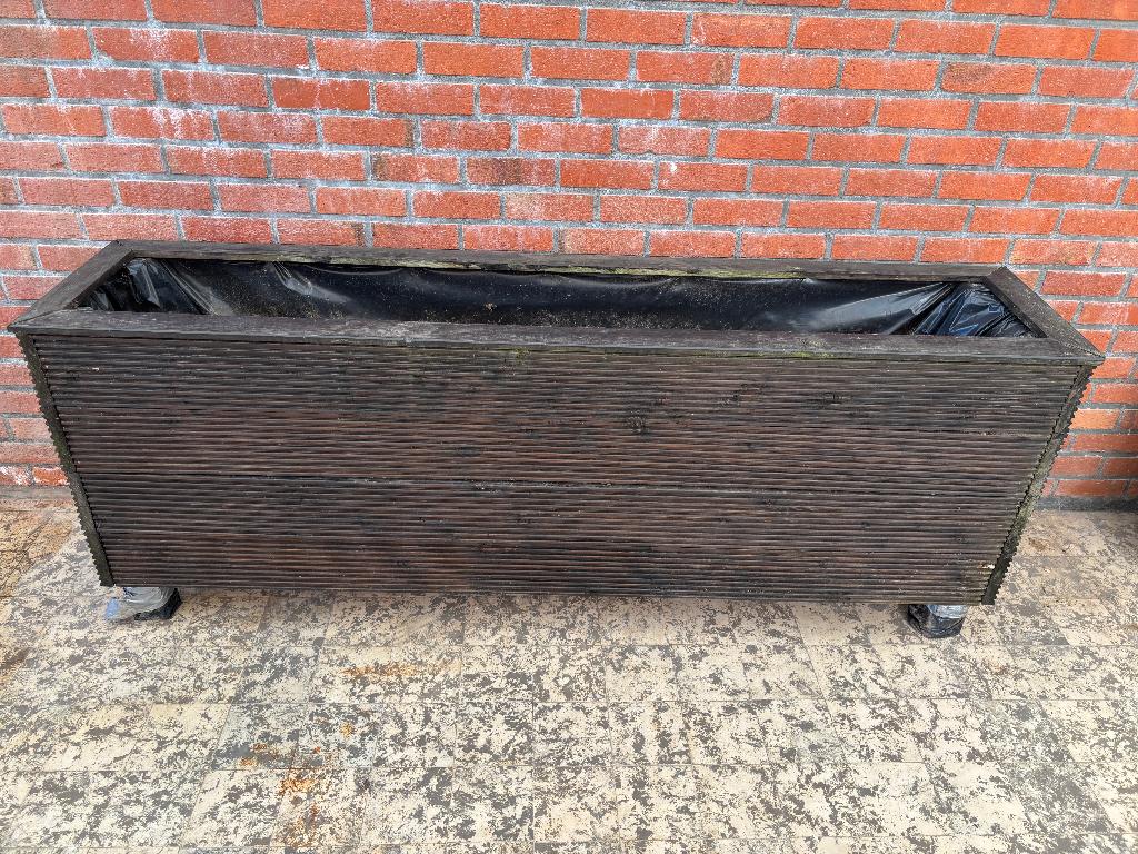 Houten plantenbak lang model voor tuin of terras, Tuin en Terras, Ophalen of Verzenden, Gebruikt, Hout, Tuin