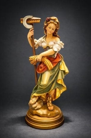 Statuette de Sainte Notburga de Rattenberg, Antiquités & Art, Art | Sculptures & Bois, Sculpture sur bois, Bois, Peint, Enlèvement