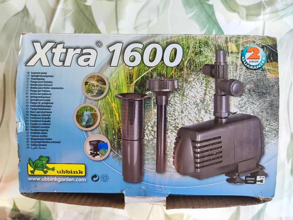 Ubbink Xtra 1600 Fontein- en Vijverpomp (Nieuw !), Ophalen of Verzenden, Nieuw, Vijverpomp